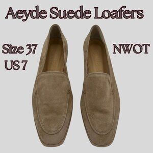 Aeyde Suede Loafers – Beige, Size 37 (Made in Italy) - NWOT